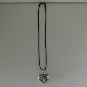 James Avery Heart with Cross Necklace